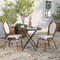 Merrick Lane Toulon Stacking Thonet Bistro Style Chair, PE Cane Rattan Seat, and Metal Frame for Indoor/Outdoor Use